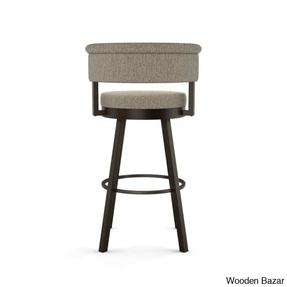 Highgatey Swivel Upholstered Counter And Bar Stool With Metal Frame