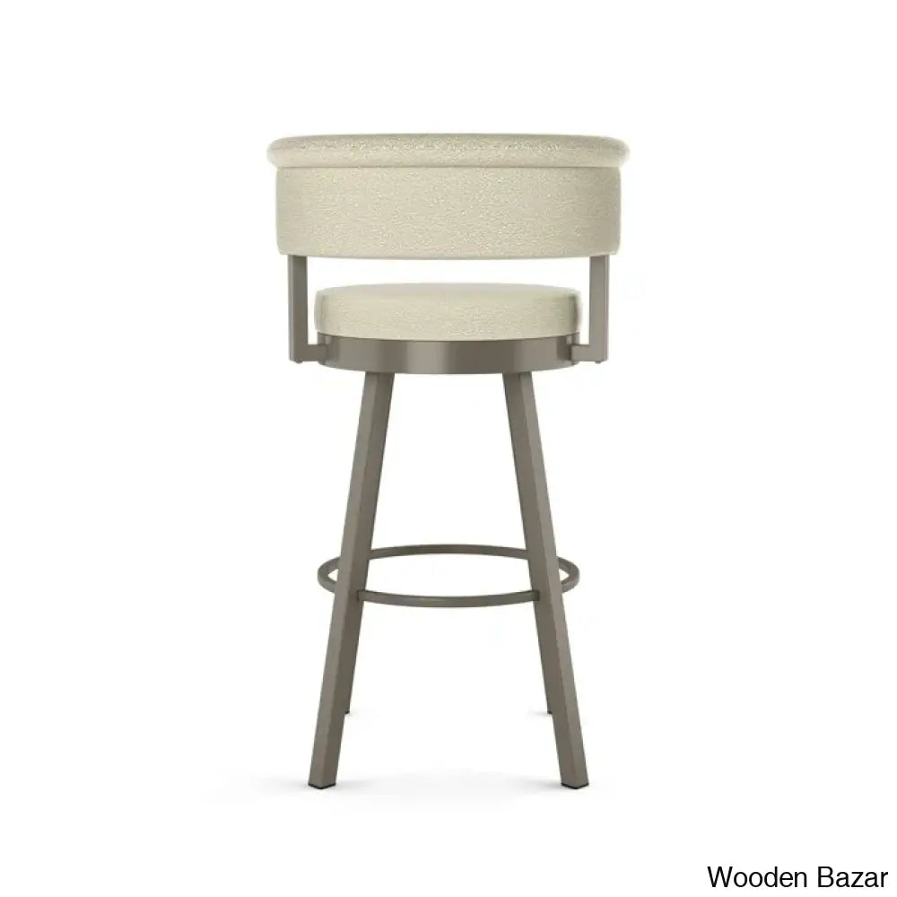 Highgatey Swivel Upholstered Counter And Bar Stool With Metal Frame