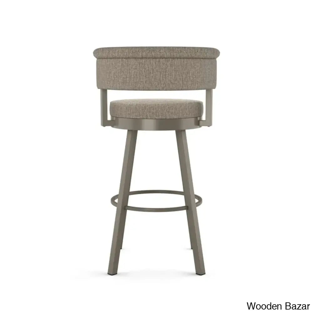 Highgatey Swivel Upholstered Counter And Bar Stool With Metal Frame