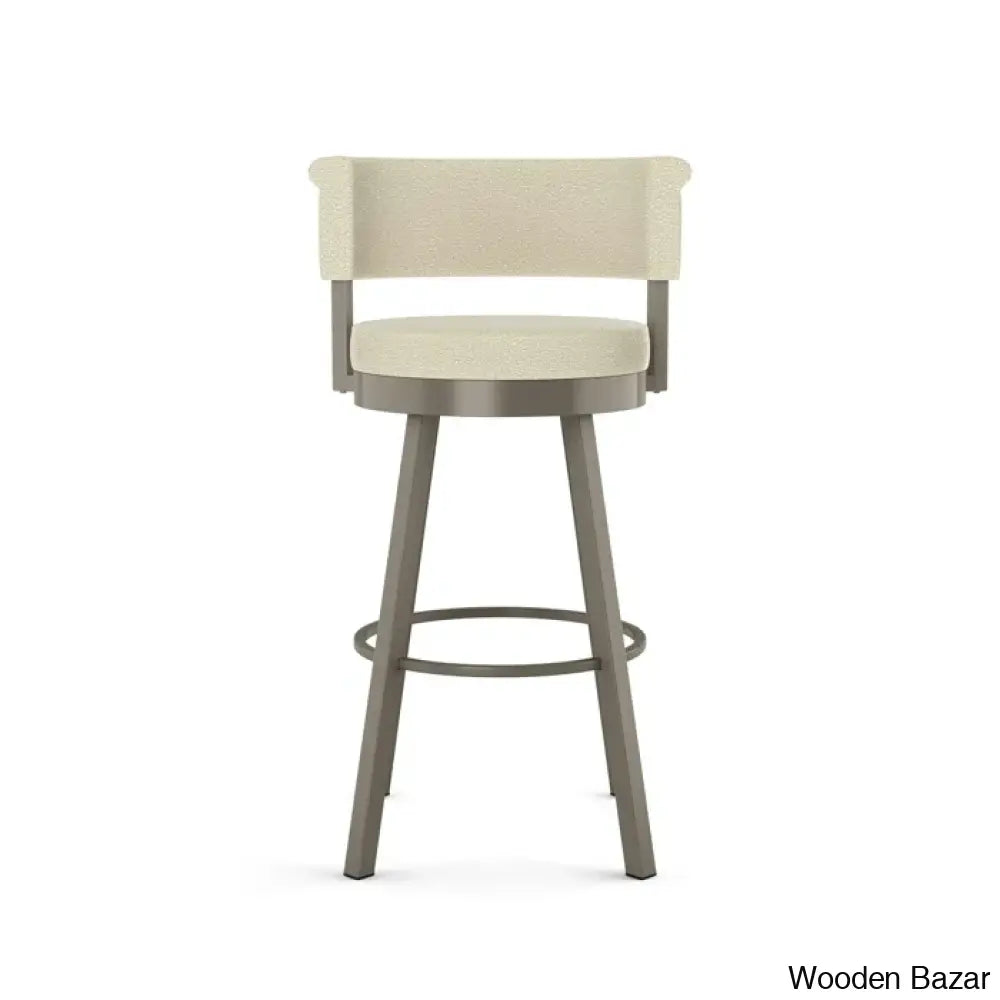 Highgatey Swivel Upholstered Counter And Bar Stool With Metal Frame