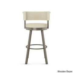 Highgatey Swivel Upholstered Counter And Bar Stool With Metal Frame