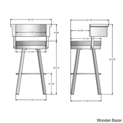 Highgatey Swivel Upholstered Counter And Bar Stool With Metal Frame