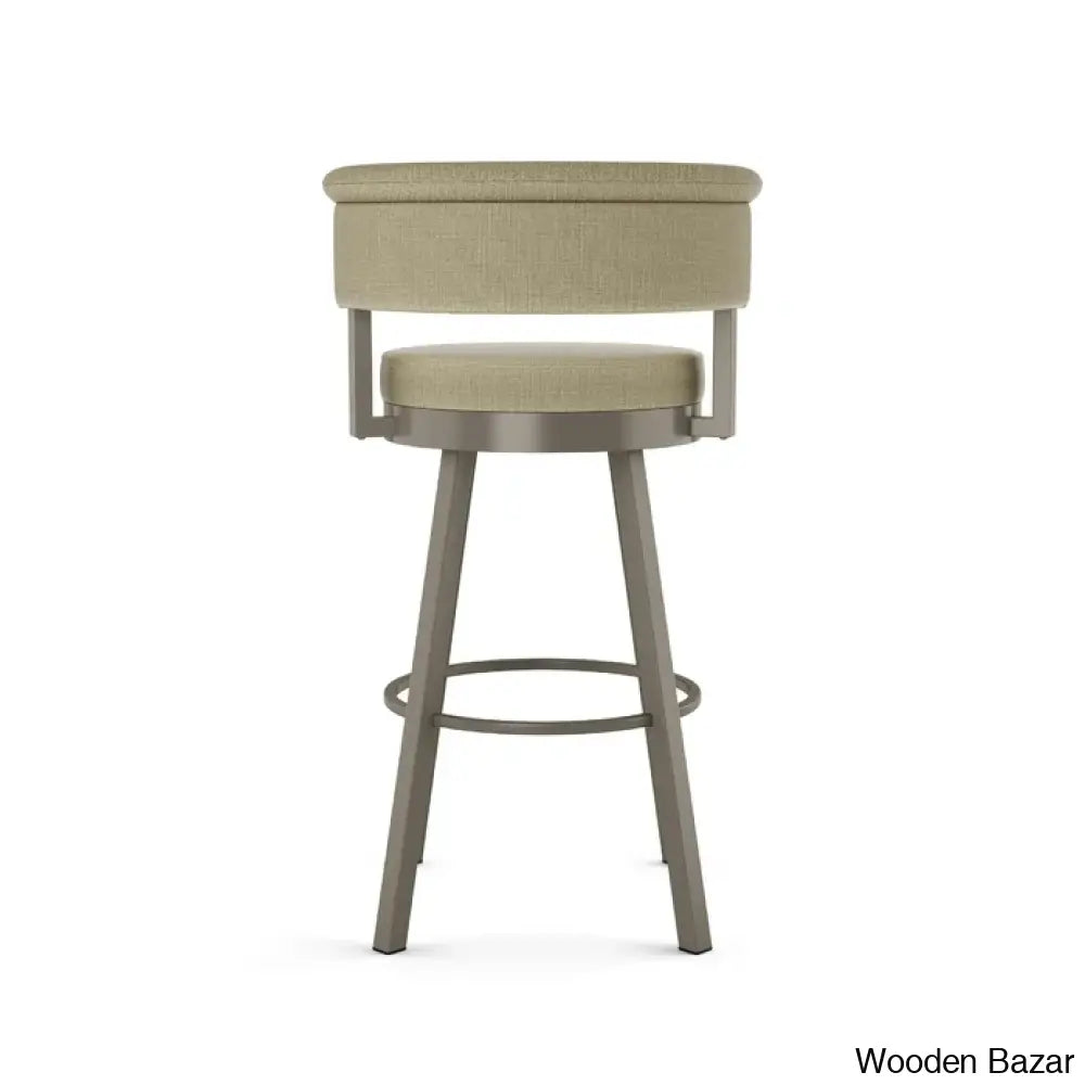 Highgatey Swivel Upholstered Counter And Bar Stool With Metal Frame