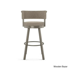 Highgatey Swivel Upholstered Counter And Bar Stool With Metal Frame