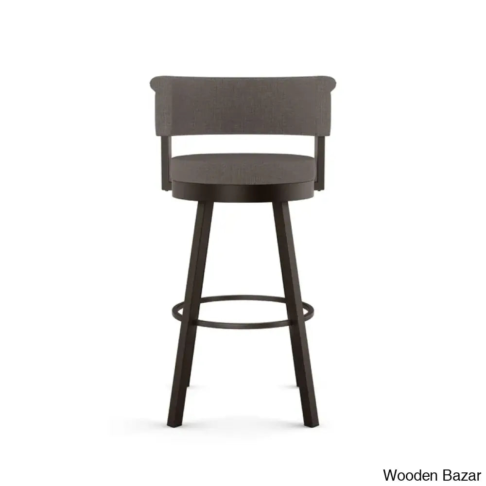 Highgatey Swivel Upholstered Counter And Bar Stool With Metal Frame