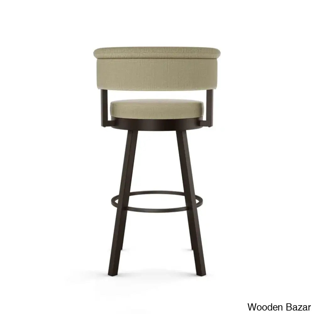 Highgatey Swivel Upholstered Counter And Bar Stool With Metal Frame