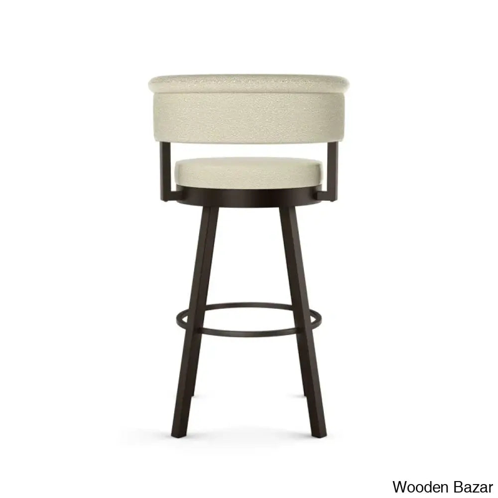 Highgatey Swivel Upholstered Counter And Bar Stool With Metal Frame