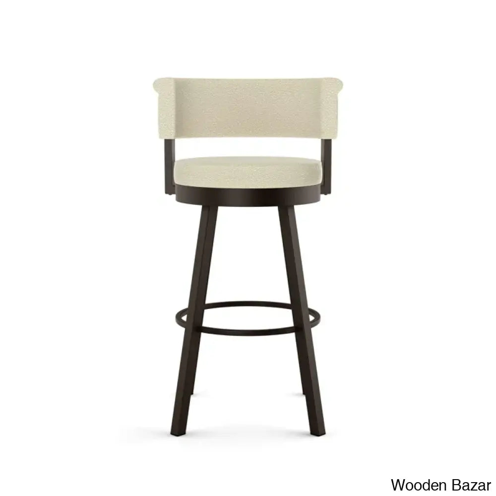 Highgatey Swivel Upholstered Counter And Bar Stool With Metal Frame