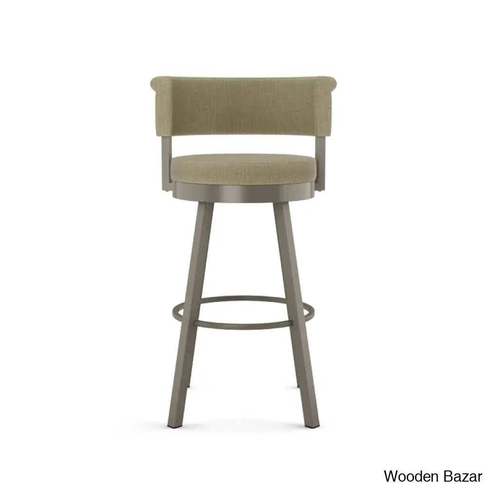 Highgatey Swivel Upholstered Counter And Bar Stool With Metal Frame