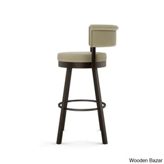 Highgatey Swivel Upholstered Counter And Bar Stool With Metal Frame