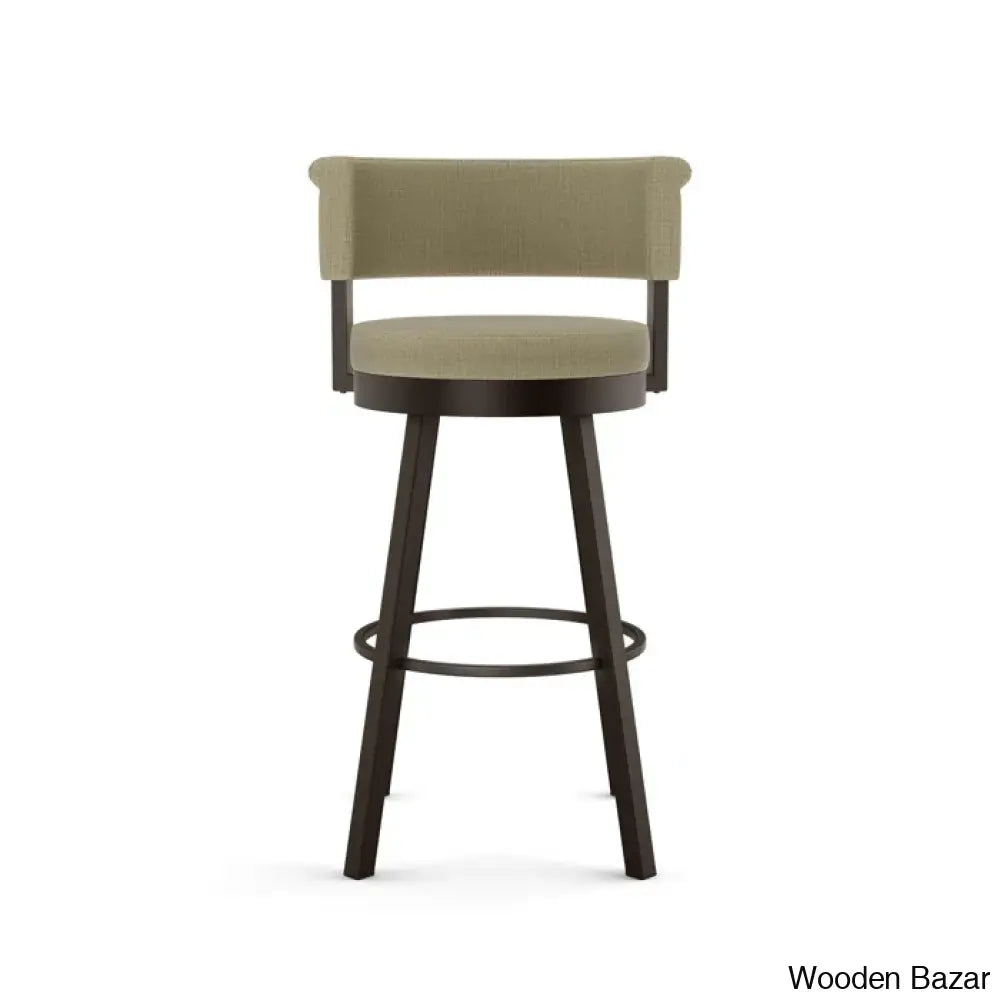 Highgatey Swivel Upholstered Counter And Bar Stool With Metal Frame