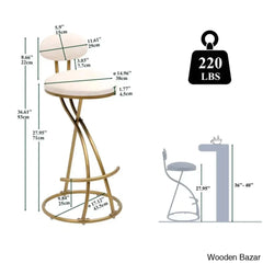 Hilareey Swivel Upholstered 27.95’’ Counter And Bar Stool With Metal Frame