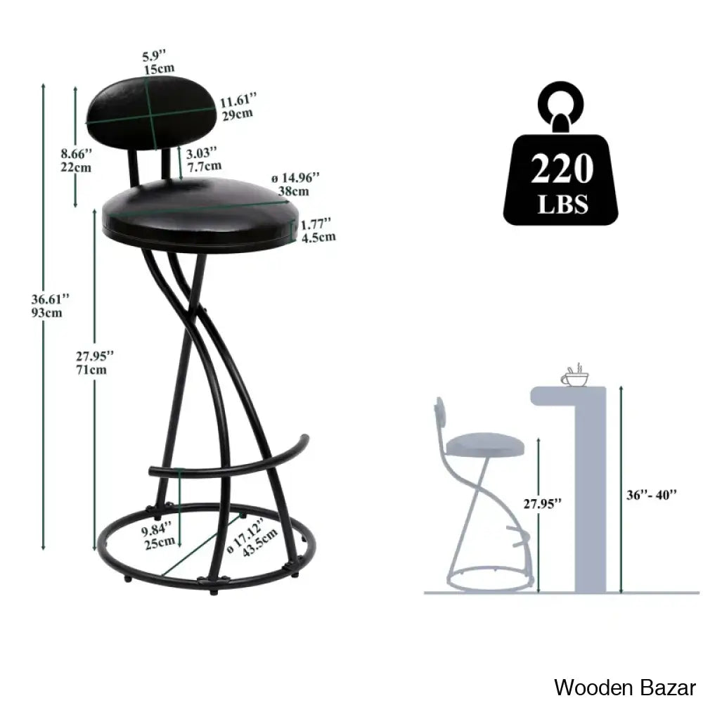 Hilareey Swivel Upholstered 27.95’’ Counter And Bar Stool With Metal Frame