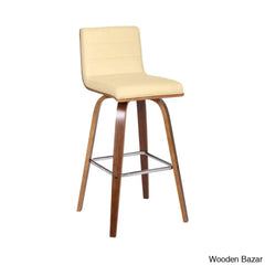 Hiramc Solid Wood Swivel Bar & Counter Stool