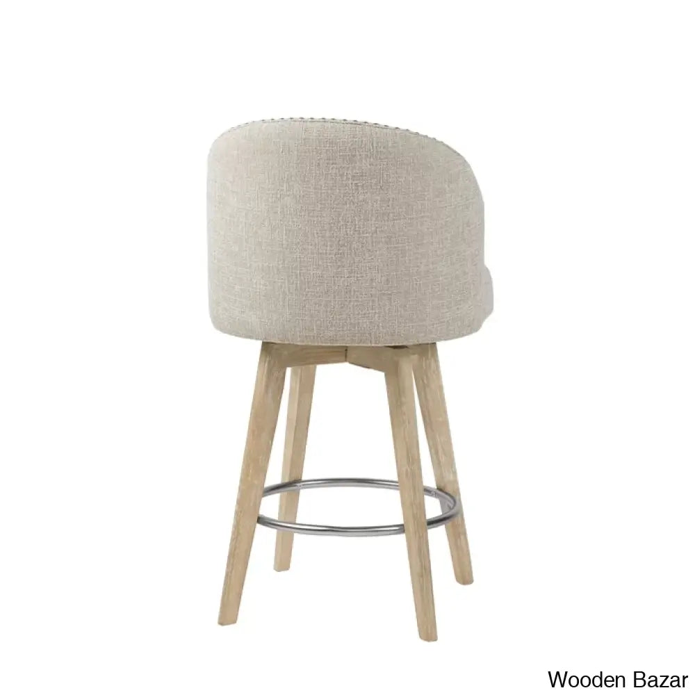 Hitchensa Swivel Upholstered 360 Degree Counter And Bar Stool