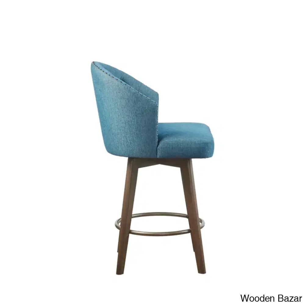 Hitchensa Swivel Upholstered 360 Degree Counter And Bar Stool