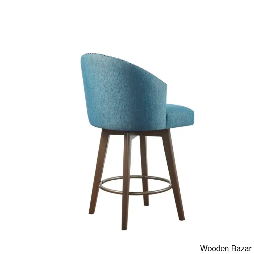 Hitchensa Swivel Upholstered 360 Degree Counter And Bar Stool