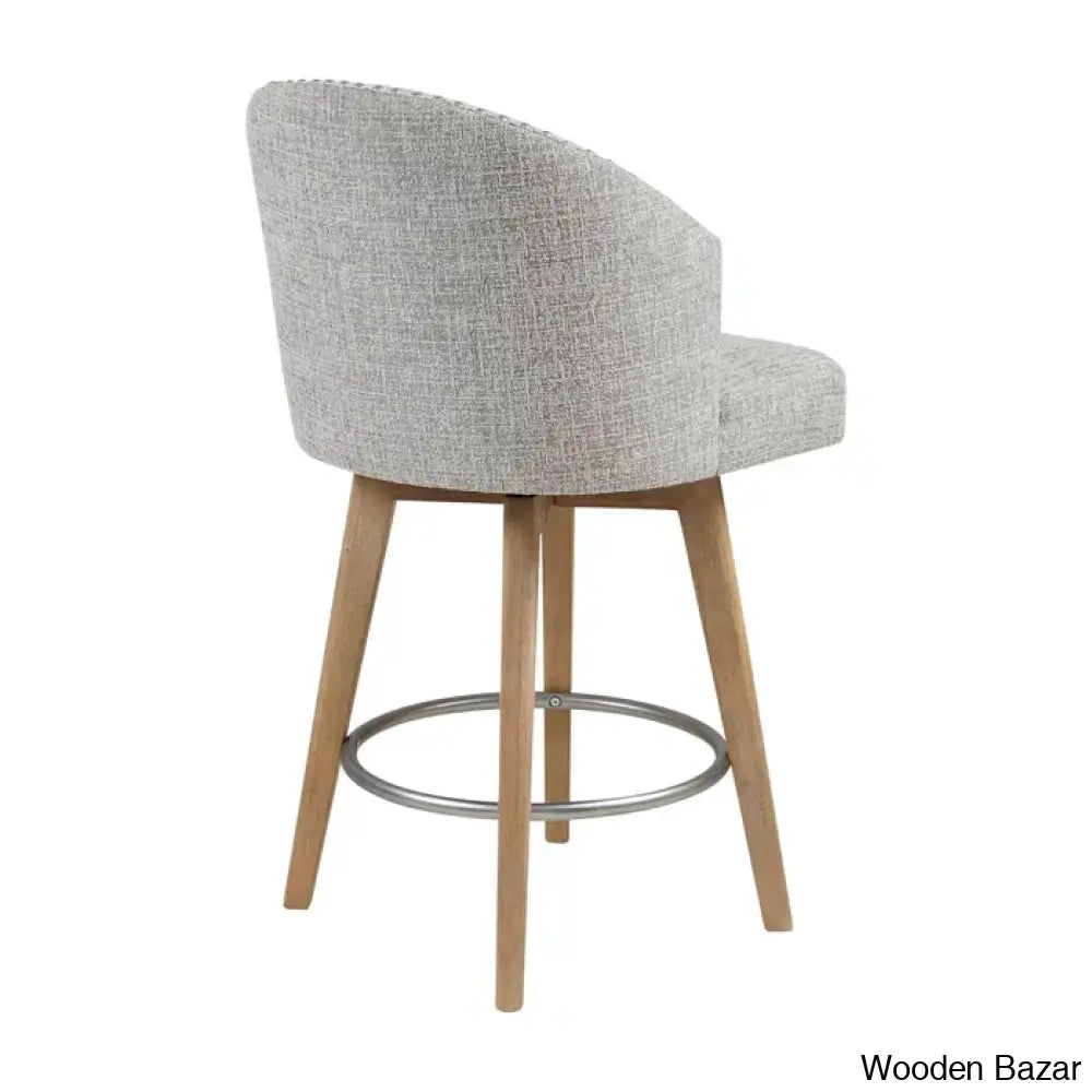 Hitchensa Swivel Upholstered 360 Degree Counter And Bar Stool