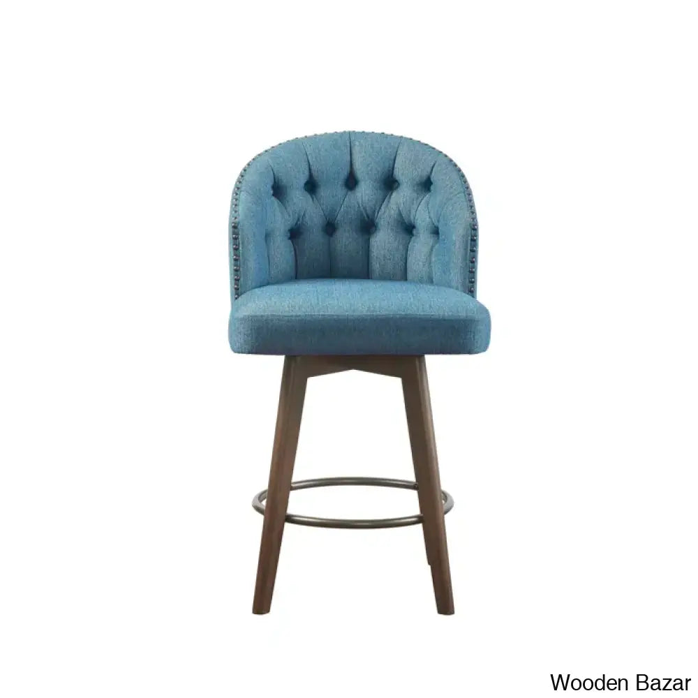 Hitchensa Swivel Upholstered 360 Degree Counter And Bar Stool