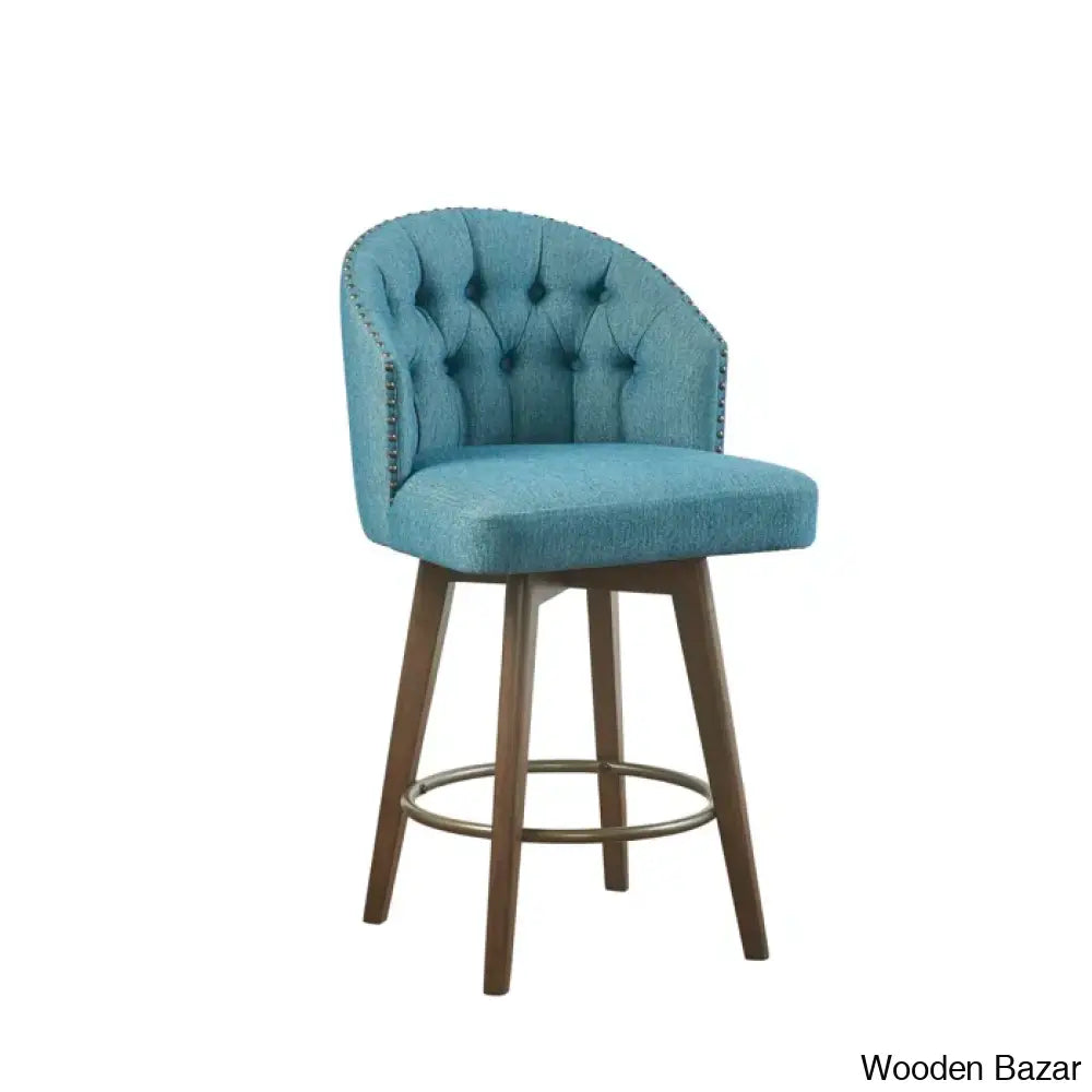 Hitchensa Swivel Upholstered 360 Degree Counter And Bar Stool