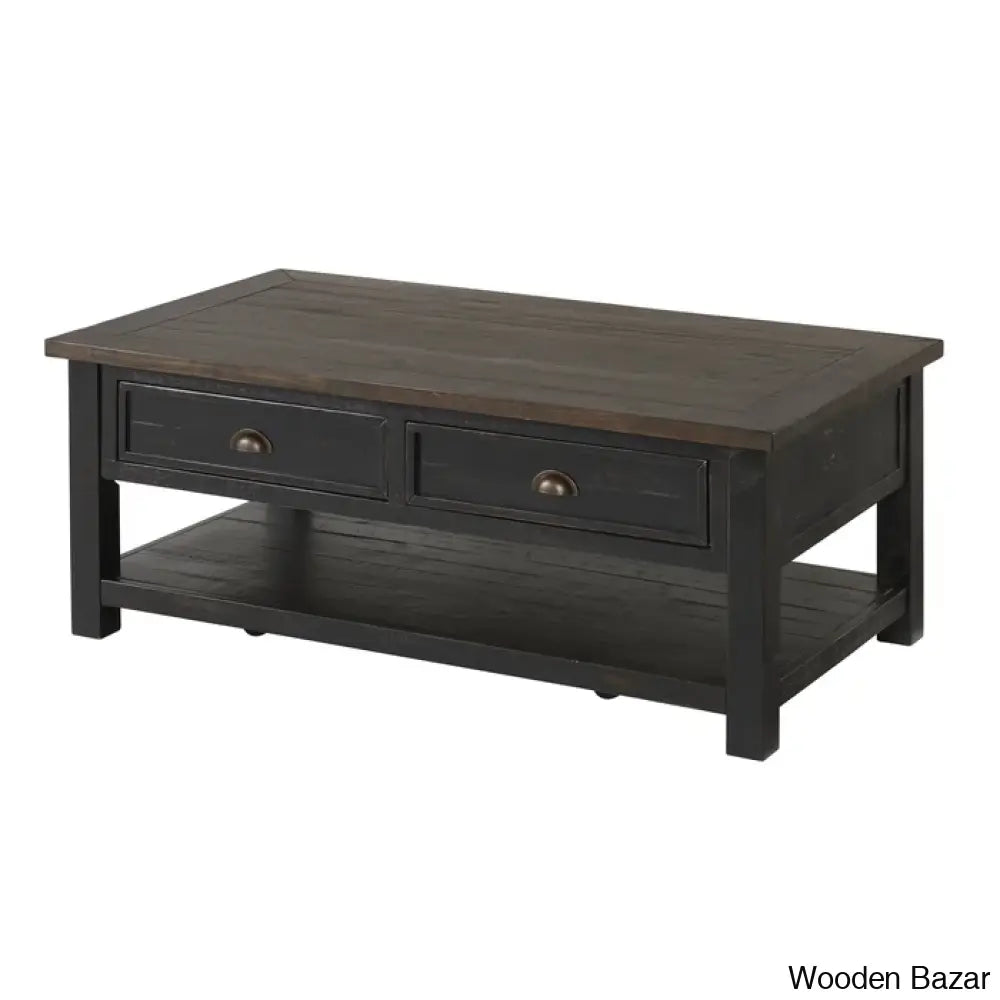 Hollimanin Solid Wood Coffee And Center Table