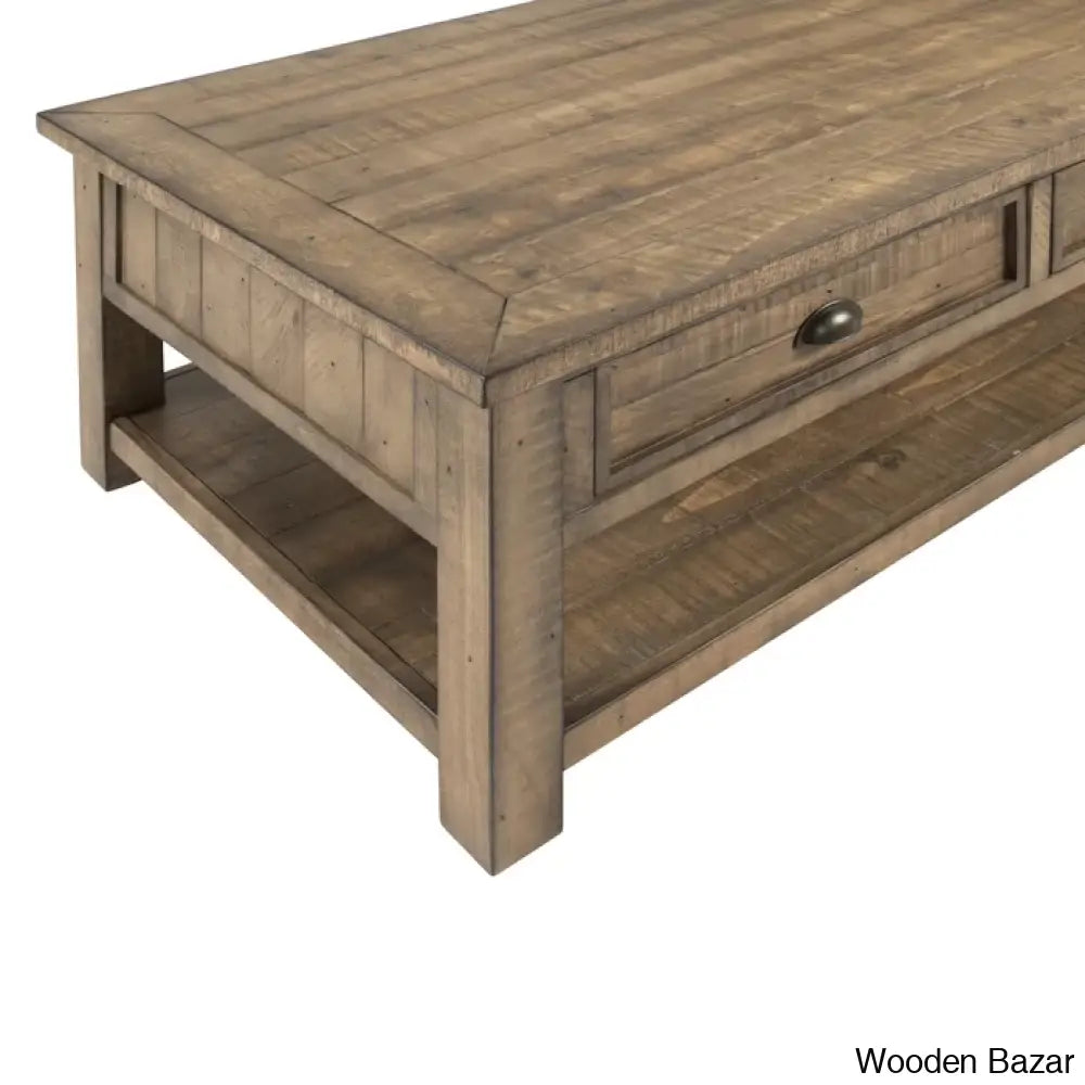 Hollimanin Solid Wood Coffee And Center Table