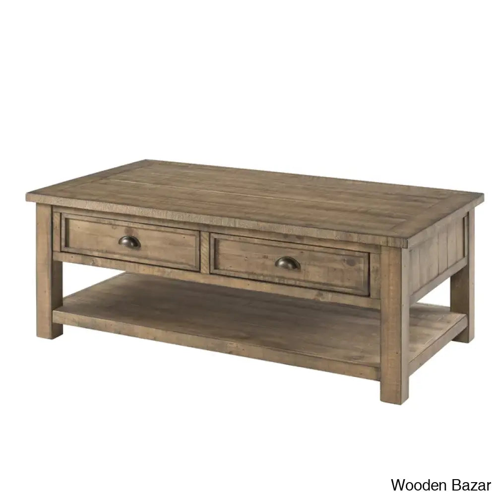 Hollimanin Solid Wood Coffee And Center Table