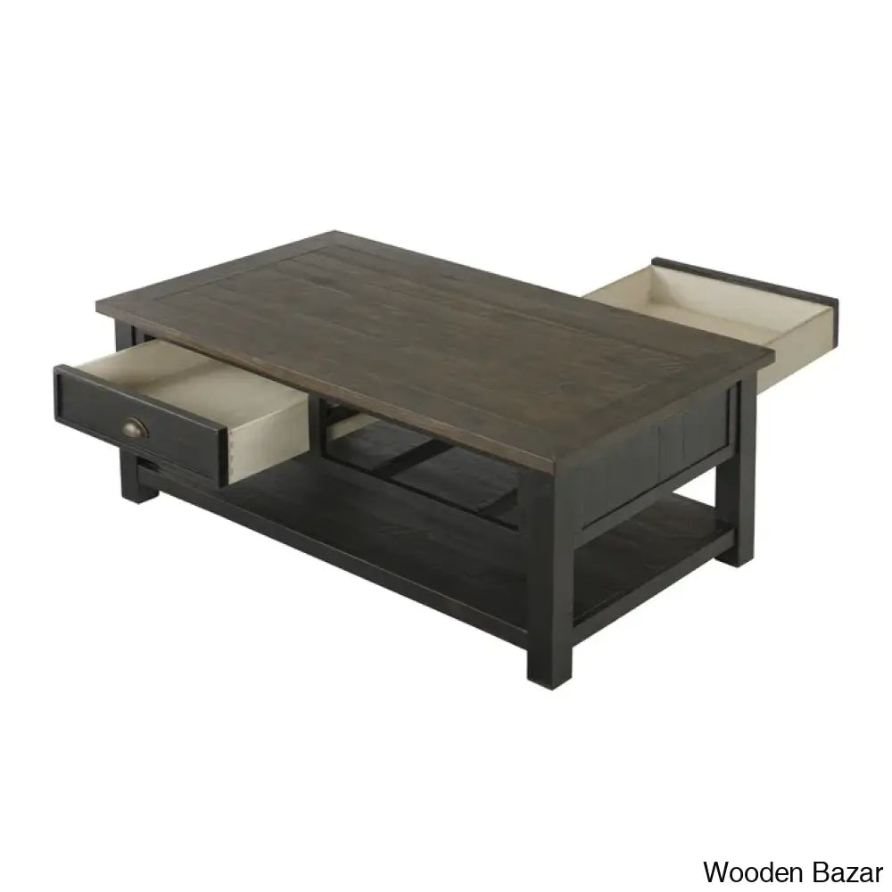 Hollimanin Solid Wood Coffee And Center Table