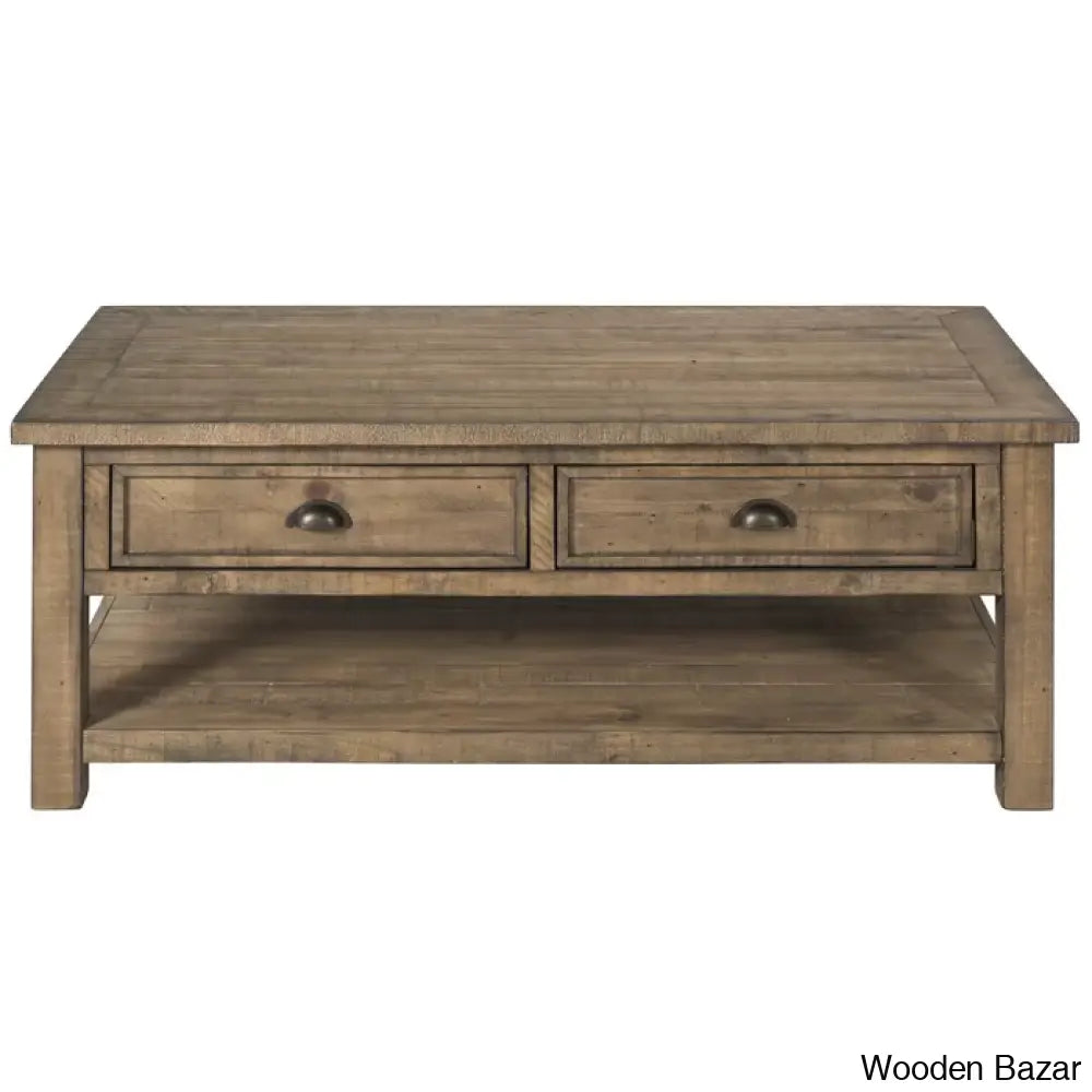 Hollimanin Solid Wood Coffee And Center Table