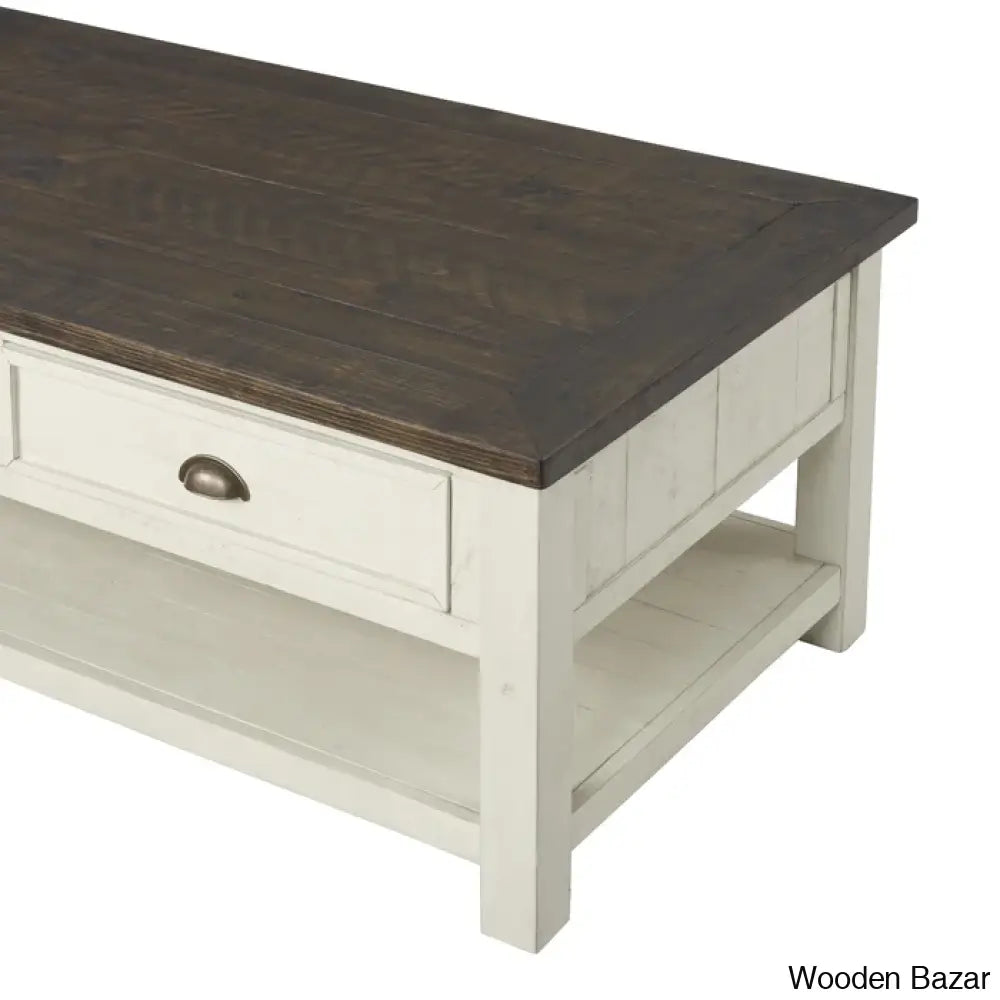 Hollimanin Solid Wood Coffee And Center Table