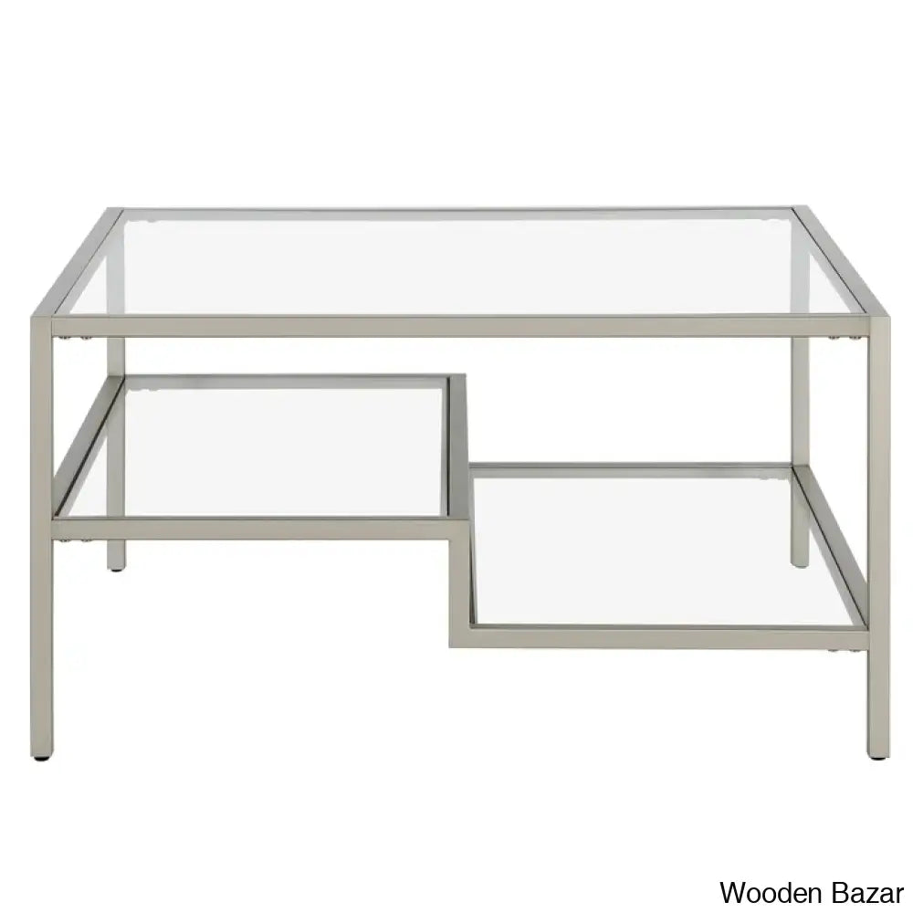 Holzero Glass Top Coffee And Center Table