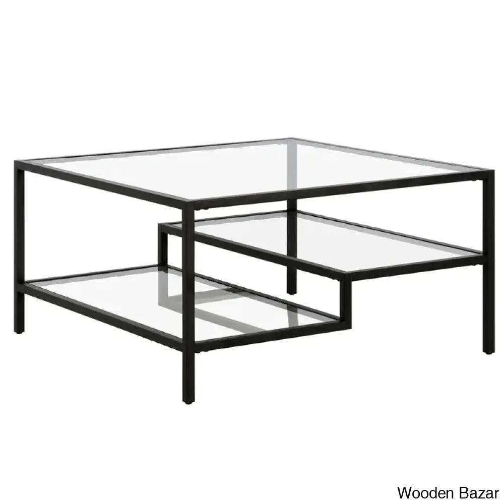 Holzero Glass Top Coffee And Center Table