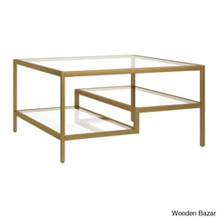 Holzero Glass Top Coffee And Center Table