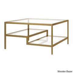 Holzero Glass Top Coffee And Center Table