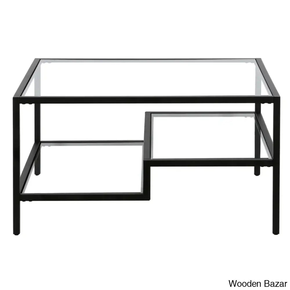 Holzero Glass Top Coffee And Center Table