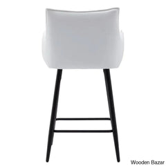 Honoratax Swivel Upholstered Counter And Bar Stool With Metal Frame (Set Of 2)