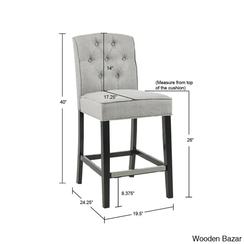 Hortonc Swivel Tufted Counter And Bar Stool