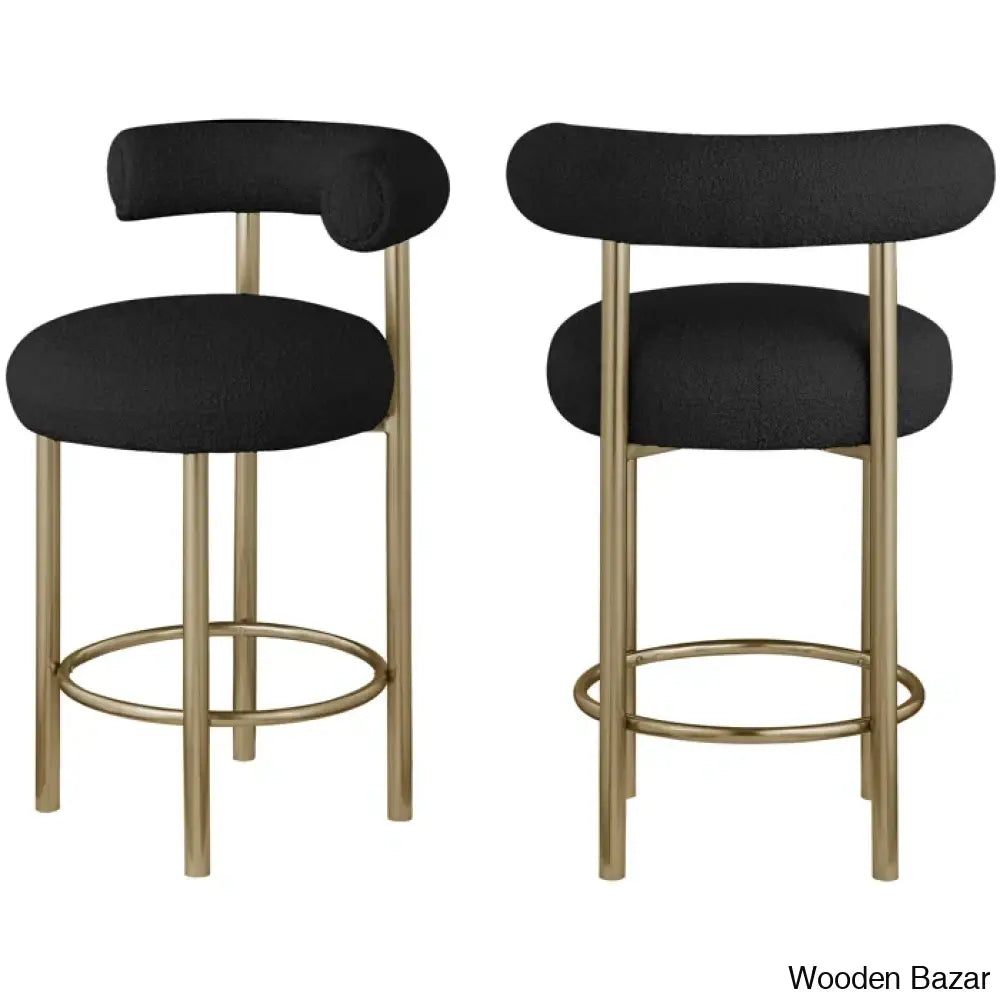 Hurlstono Upholstered Counterstool With Metal Frame (Set Of 2)