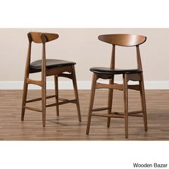 Ihom Swivel Upholstered 24.02’’ Counter Stool With Solid Wood Frame (Set Of 2) And Bar Stool