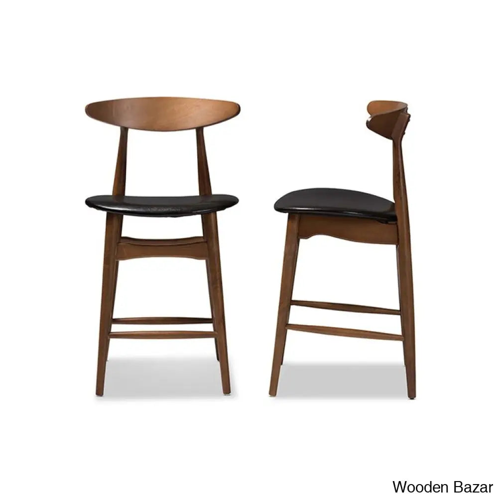 Ihom Swivel Upholstered 24.02’’ Counter Stool With Solid Wood Frame (Set Of 2) And Bar Stool