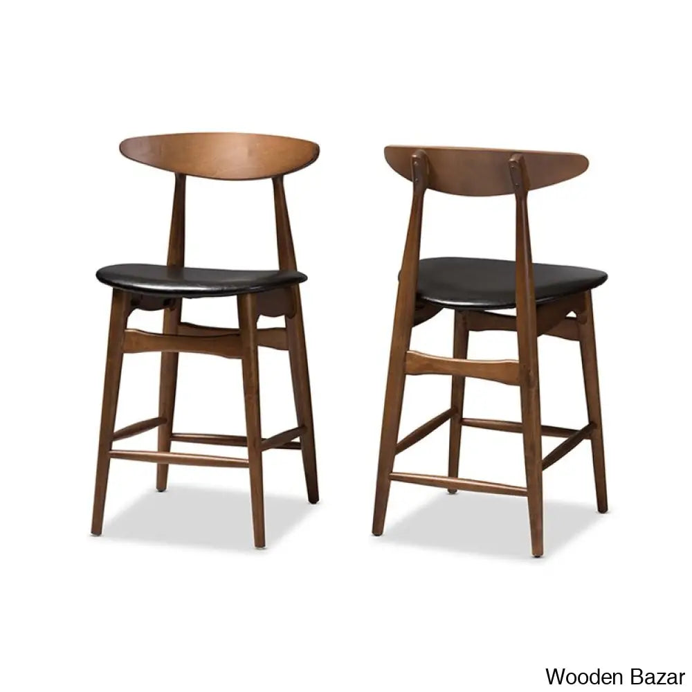 Ihom Swivel Upholstered 24.02’’ Counter Stool With Solid Wood Frame (Set Of 2) And Bar Stool