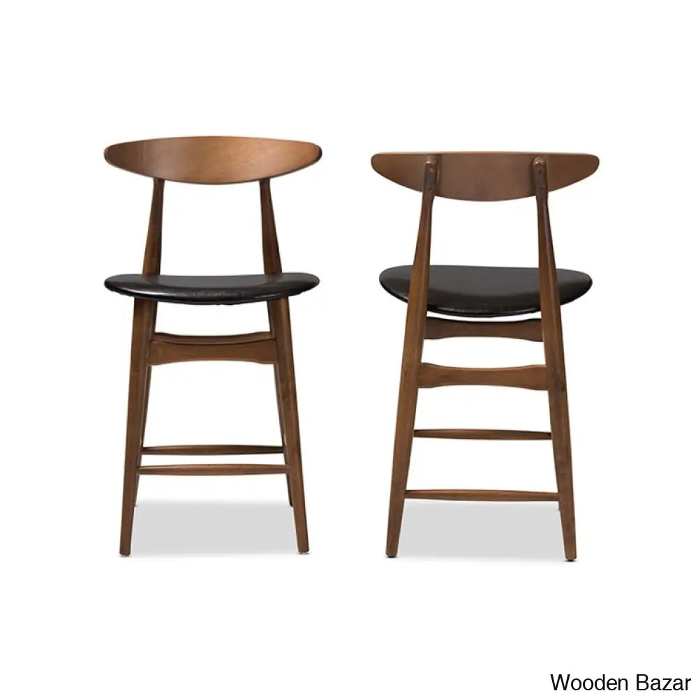 Ihom Swivel Upholstered 24.02’’ Counter Stool With Solid Wood Frame (Set Of 2) And Bar Stool