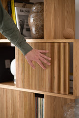 Joss Mid-Centuary Solid Oak Wood Bookshelf - Wooden bazar
