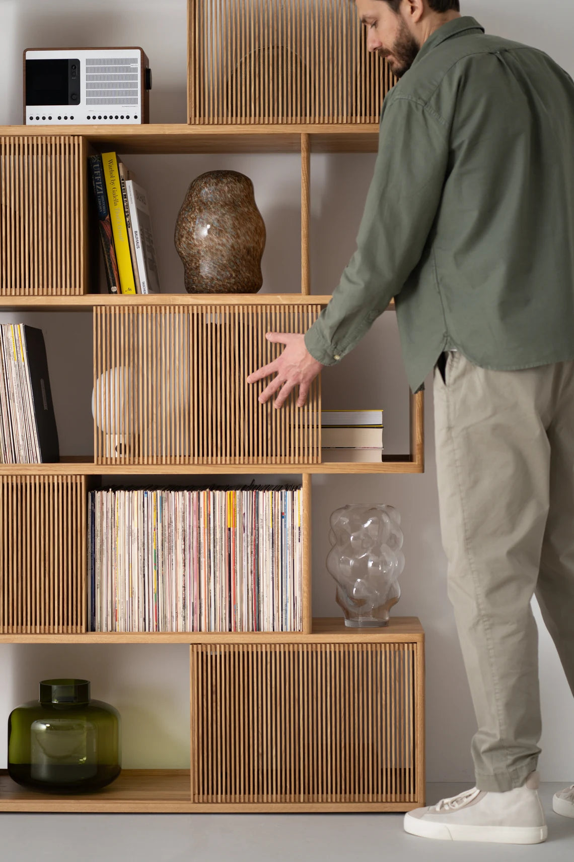 Joss Mid-Centuary Solid Oak Wood Bookshelf - Wooden bazar