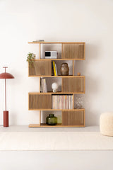 Joss Mid-Centuary Solid Oak Wood Bookshelf - Wooden bazar