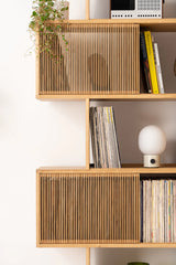 Joss Mid-Centuary Solid Oak Wood Bookshelf - Wooden bazar