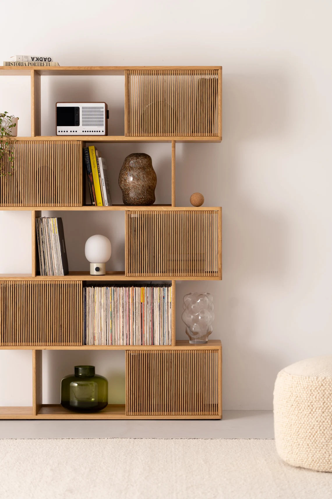 Joss Mid-Centuary Solid Oak Wood Bookshelf - Wooden bazar