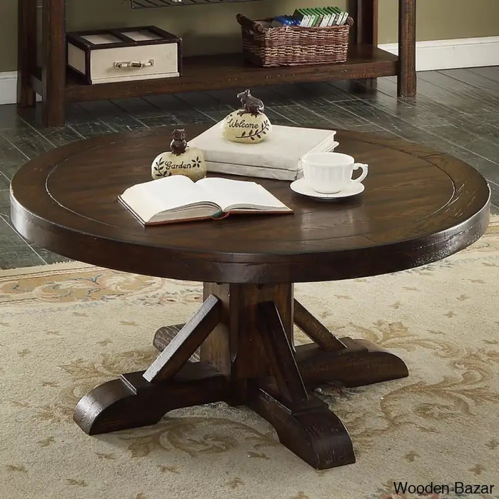 Iliyas Solid Wood Coffee Table And Center Table