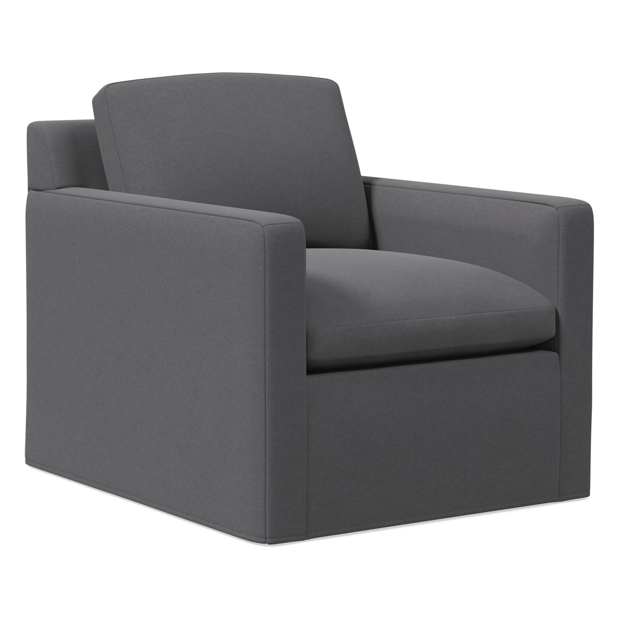 Skirted Slipcover Chair - Wooden bazar