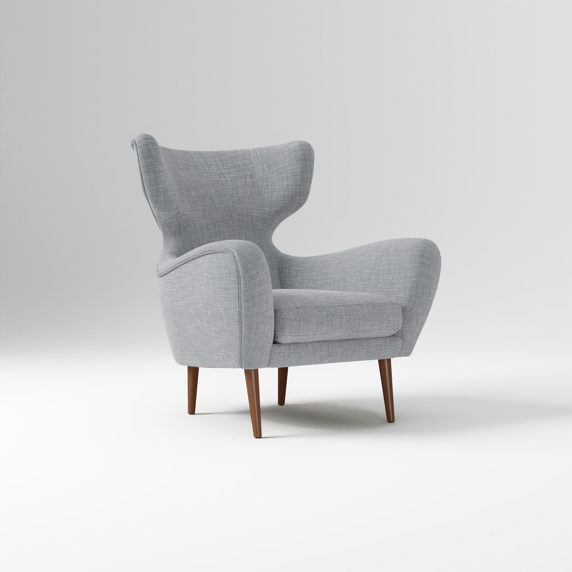 Picasix Wing Chair in Wooden Legs - Wooden  Bazar